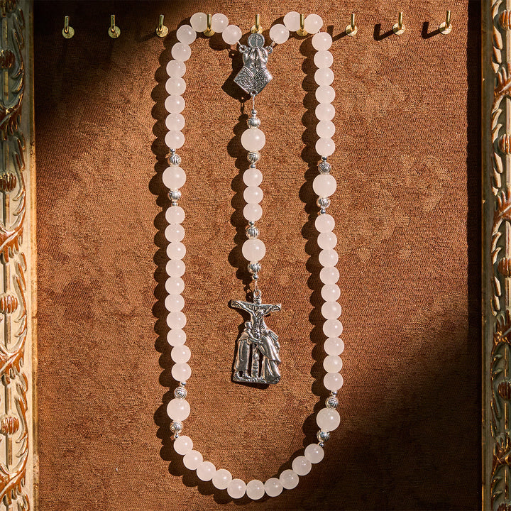Christianartworkshop UV Color-Changing Pastel Rosary with Crucifix & Praying Hands - image 6