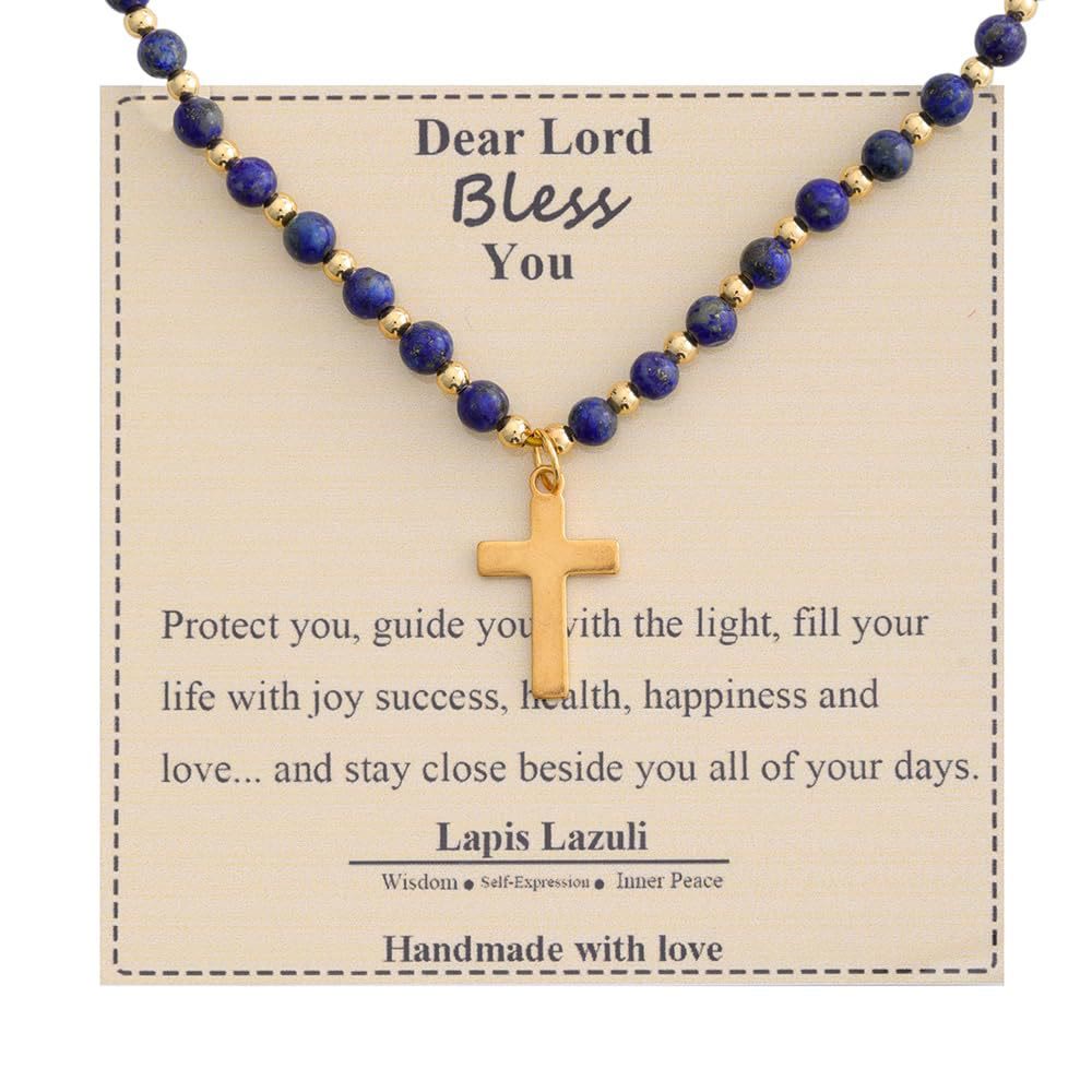 Christianartworkshop Blessed Stone Cross Necklace: Natural Gem Charm & Quiet Devotion Accent - image 16