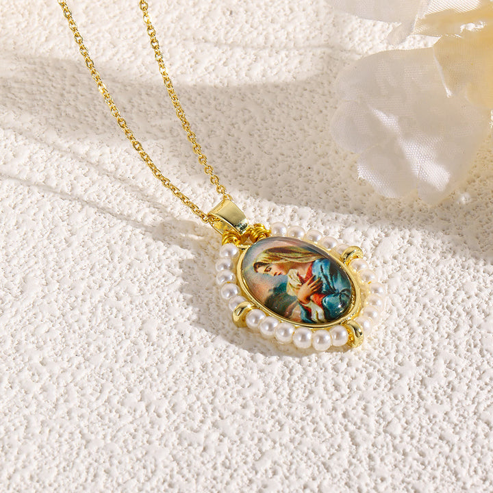 Christianartworkshop Sacred Icon Pendant Necklace: Gentle Faith Accent for Daily Wear - C - image 3