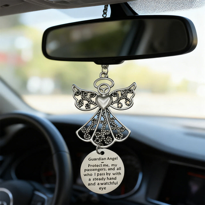 Christianartworkshop Guardian Angel Car Pendant: Heavenly Care for Every Drive - Guardian Angel -1 - image 0