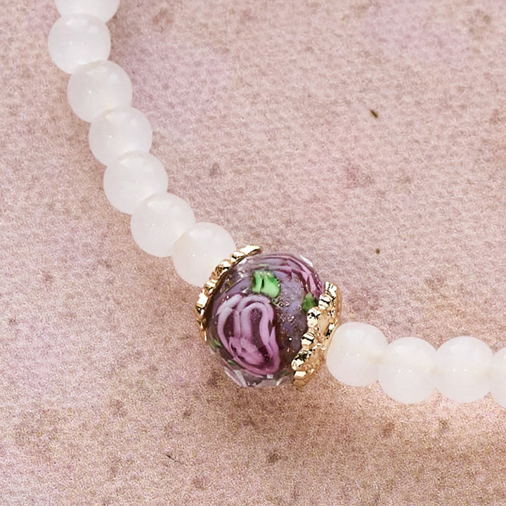 Christianartworkshop Floral Accent Memory Wire Rosary Bracelet: Tender Devotion for Daily Moments - image 3