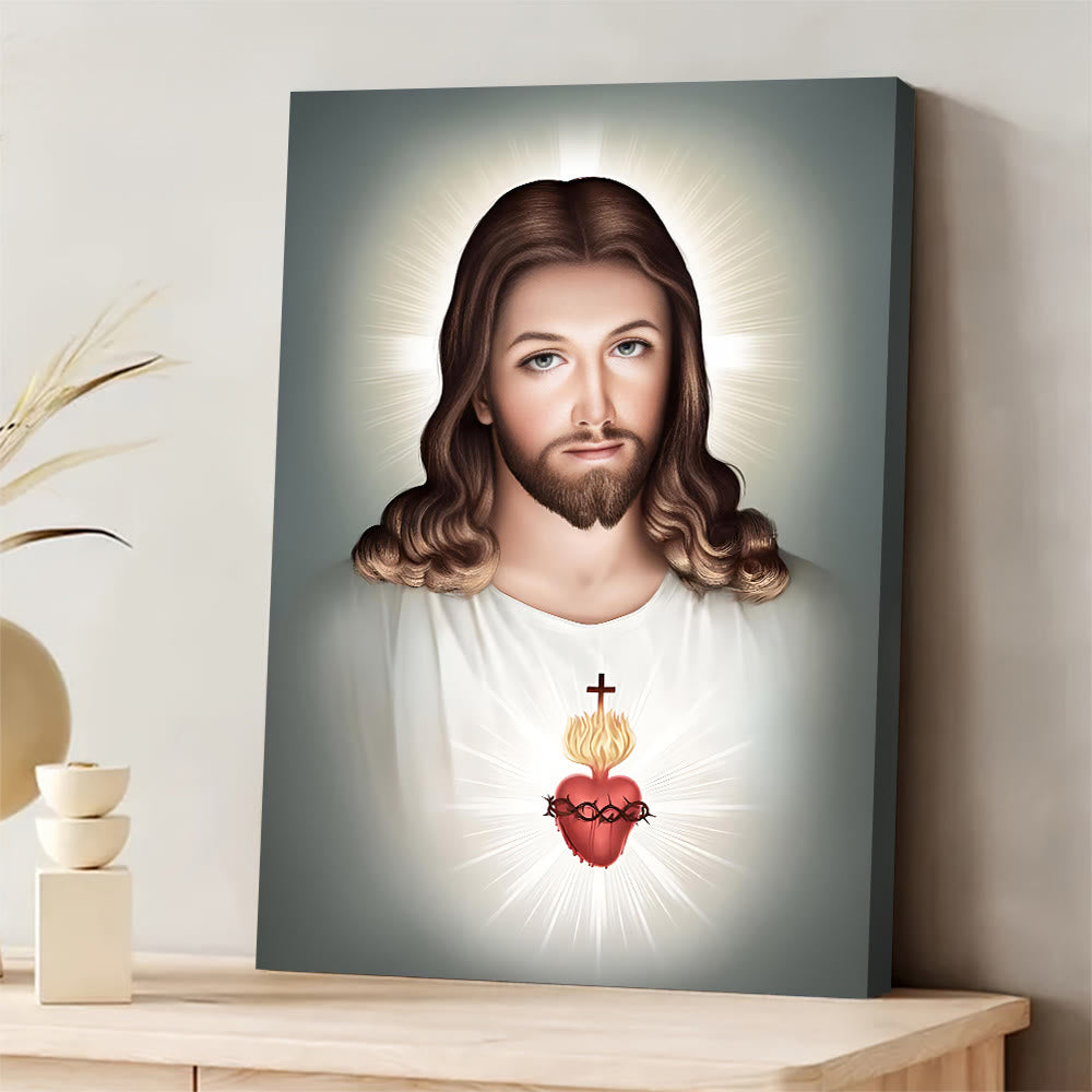 Christianartworkshop Jeus with Sacred Heart Wall Art: Gentle Faith for Home Decor - image 2