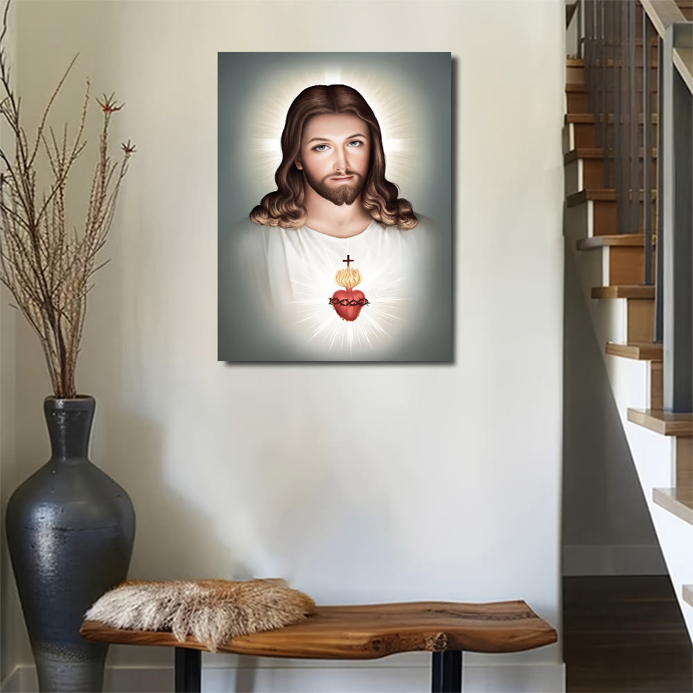 Christianartworkshop Jeus with Sacred Heart Wall Art: Gentle Faith for Home Decor - image 1