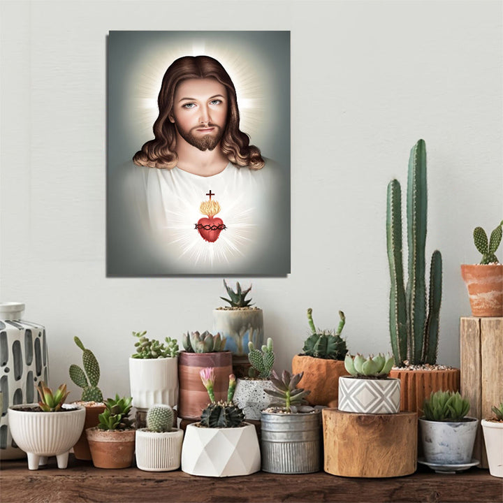 Christianartworkshop Jeus with Sacred Heart Wall Art: Gentle Faith for Home Decor - image 3