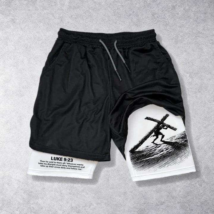 Christianartworkshop Luke 9:23 Scripture Performance Shorts: Take Up Your Daily Cross - US/UK/AU40, EU54 - image 0