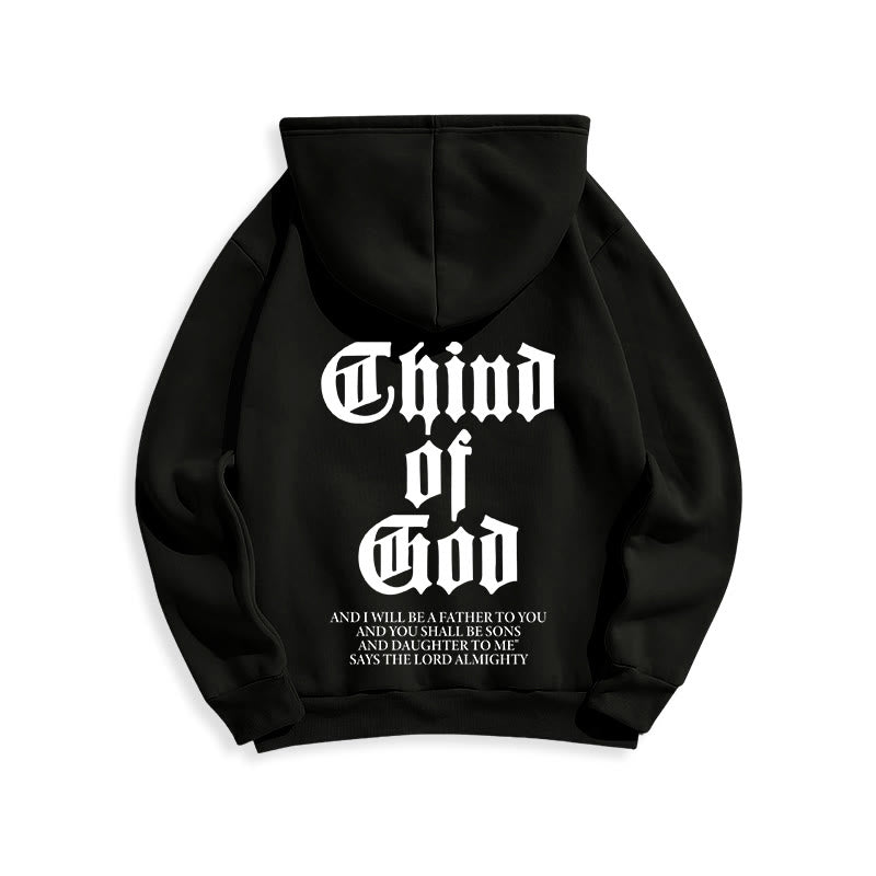 Christianartworkshop Child of God Scripture Fleece Lined Polyester Hoodie - image 2