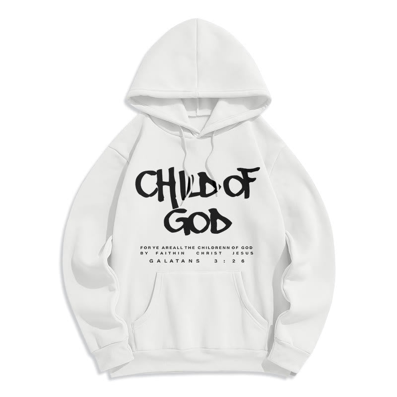 Christianartworkshop Child of God Galatians 3:26 Faith Fleece Lined Polyester Hoodie - image 7