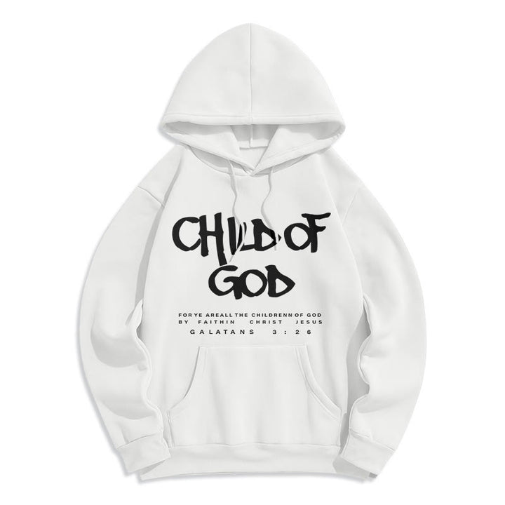 Christianartworkshop Child of God Galatians 3:26 Faith Fleece Lined Polyester Hoodie - image 7