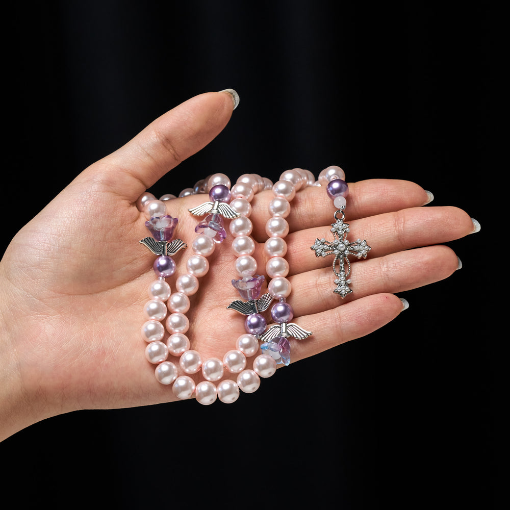 Christianartworkshop Lavender Guardian Angel Prayer Rosary: Christ's Protection and Divine Grace - image 1
