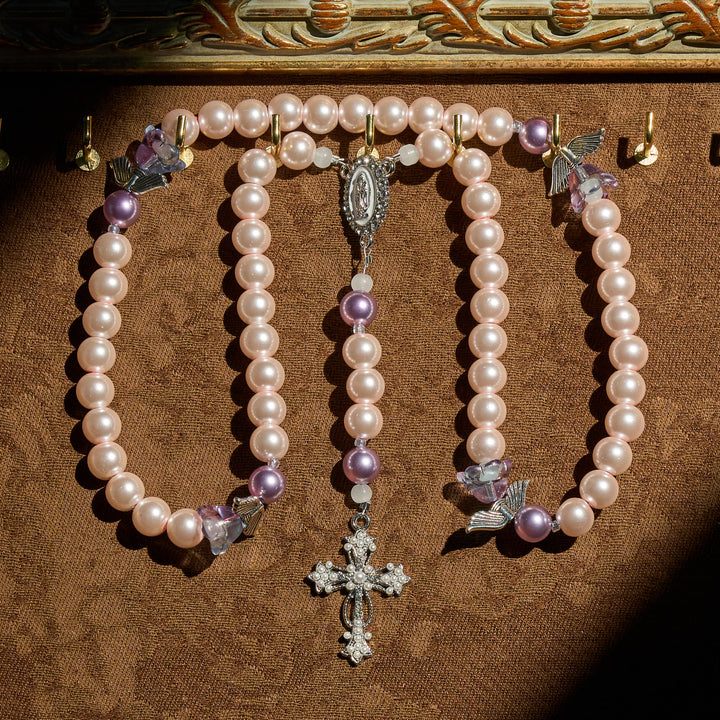 Christianartworkshop Lavender Guardian Angel Prayer Rosary: Christ's Protection and Divine Grace - image 7