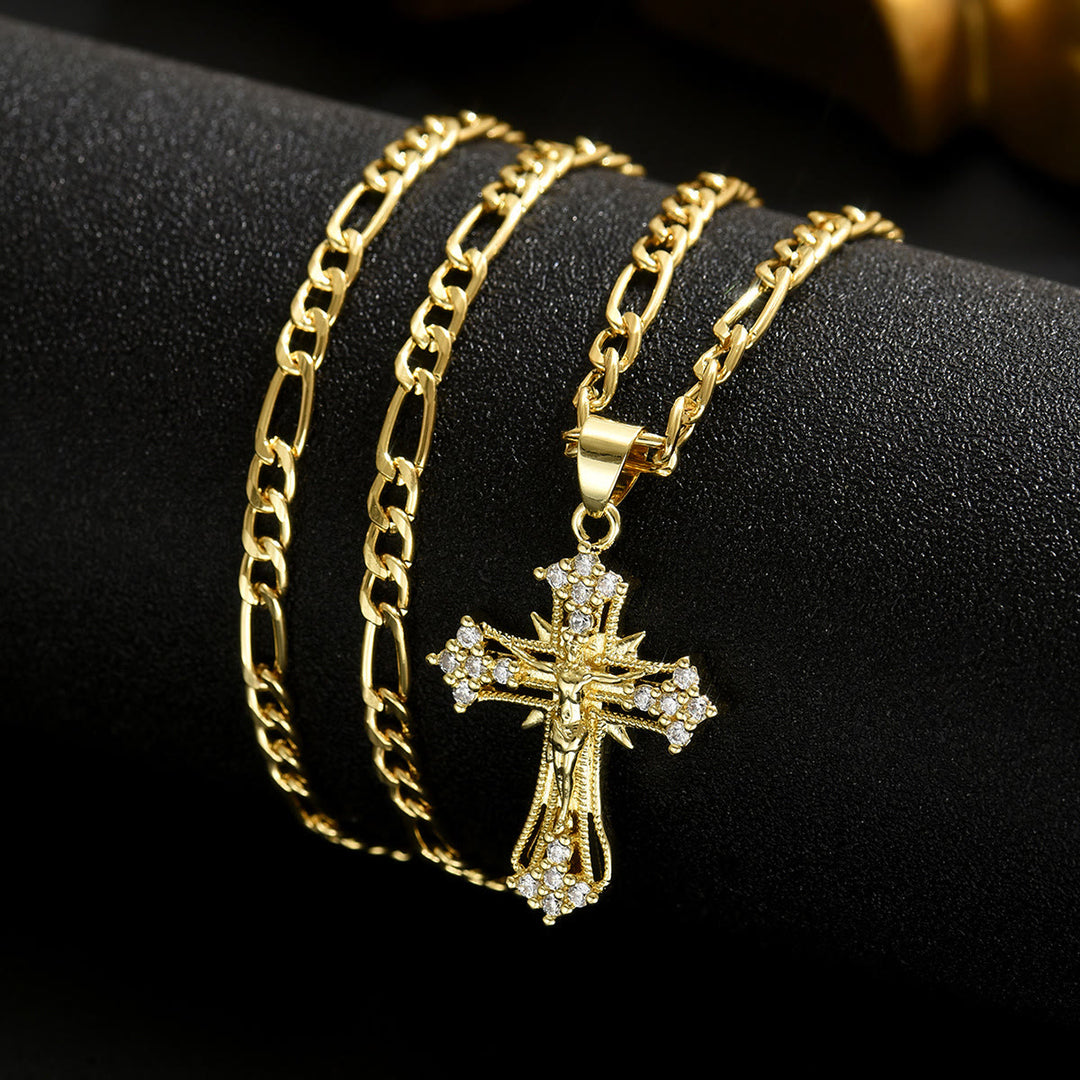Christianartworkshop 4-Styled Sacred Crucifix Necklace: Elegant Design & Faithful Reminder for Every Day - Crucifix-3 - image 5