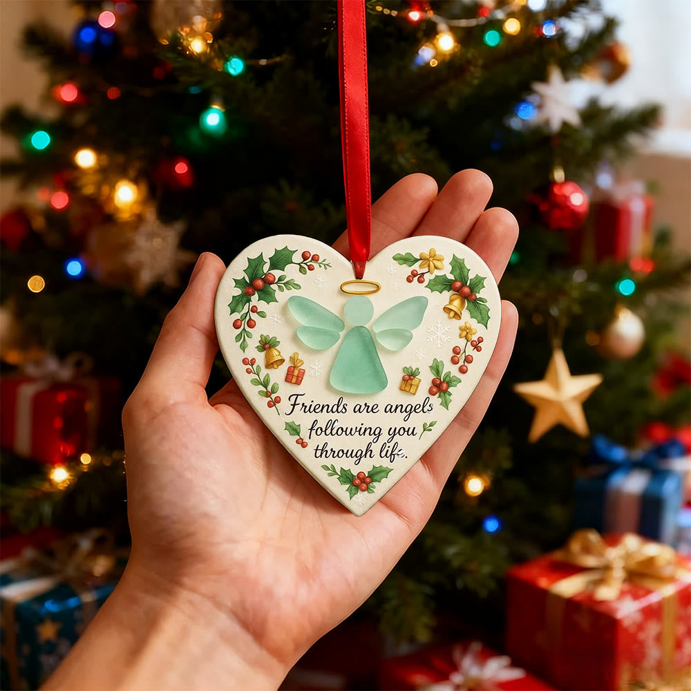 Christianartworkshop 2D Christmas Faith Ornament: Angel Symbol & Friendship Phrase for Holiday Joy - image 1