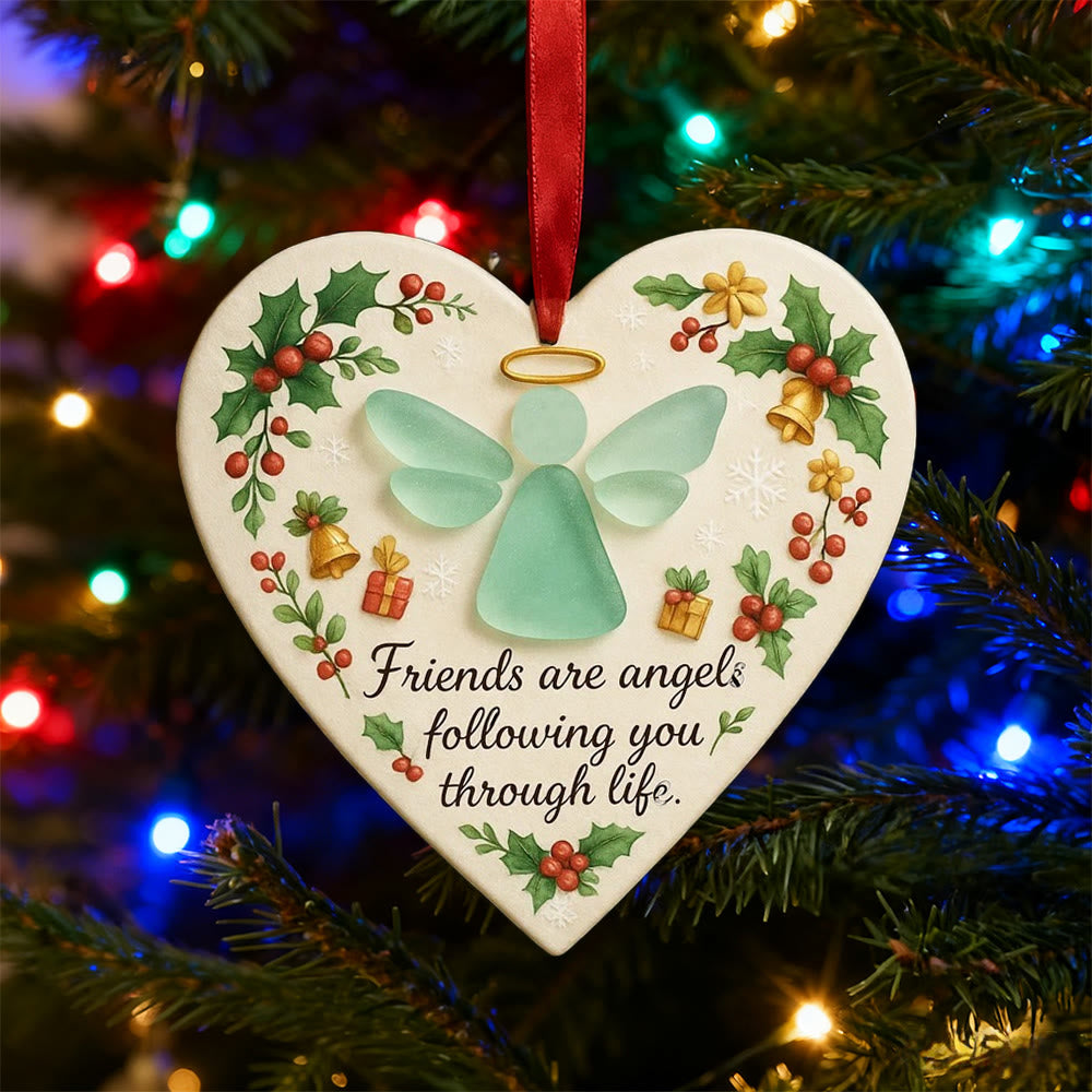 Christianartworkshop 2D Christmas Faith Ornament: Angel Symbol & Friendship Phrase for Holiday Joy - image 3