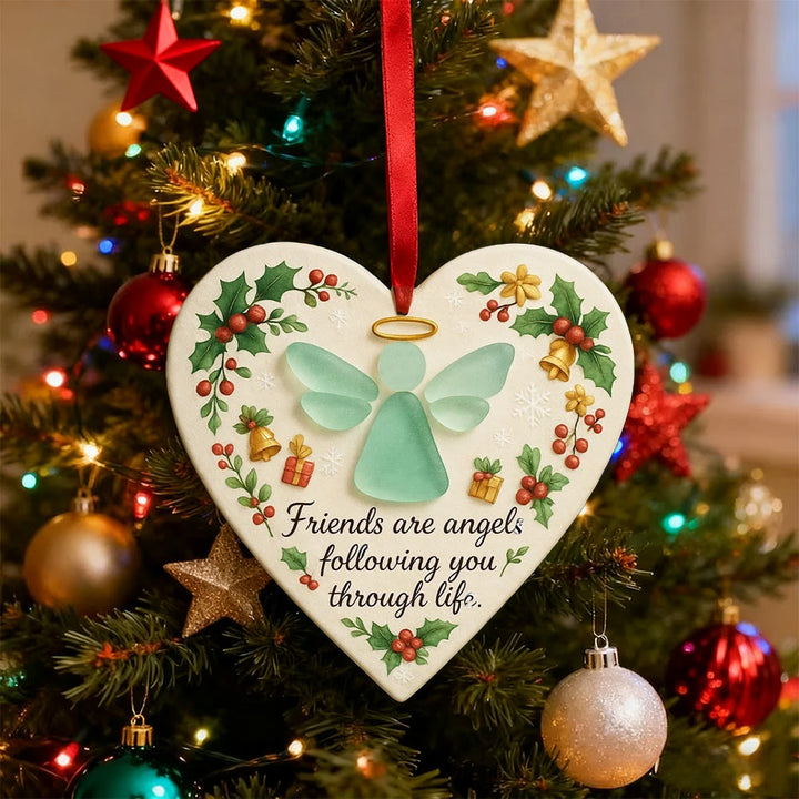 Christianartworkshop 2D Christmas Faith Ornament: Angel Symbol & Friendship Phrase for Holiday Joy - image 4