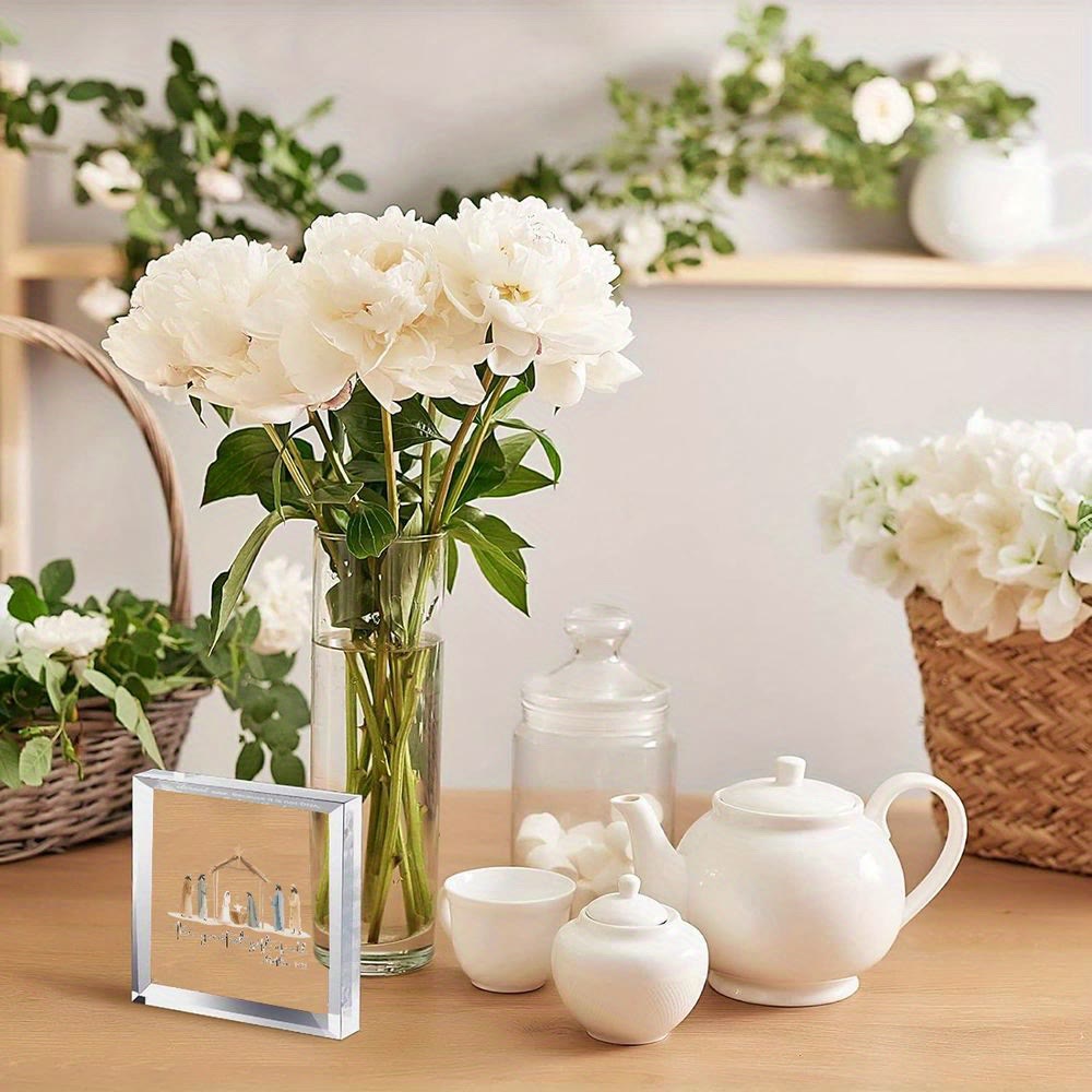 Christianartworkshop Acrylic Greatest Gift Transparent Ornament: Nativity Scene & Scripture for Desktop Decor - image 3