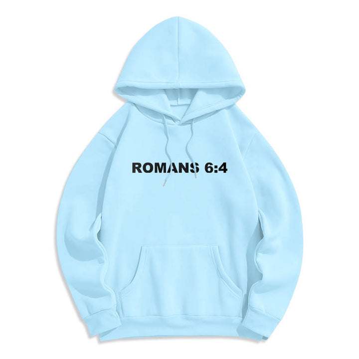 Christianartworkshop Romans 6:4 Raised to Life Fleece Lined Polyester Hoodie - image 13