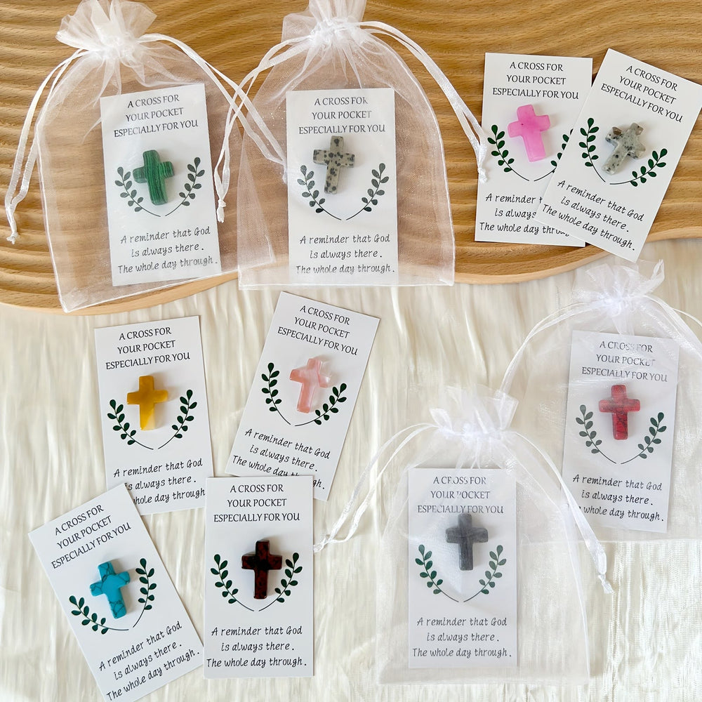 Christianartworkshop 24/48/80-Piece Assorted Pocket Cross Set: Random-Material Tokens of Divine Presence - image 1