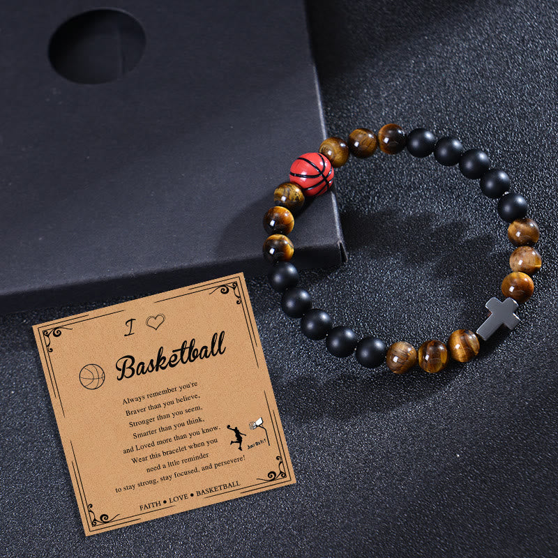Christianartworkshop Tiger Eye & Matte Sport Bracelet: Constant Strength Reminder for Daily Life - image 1