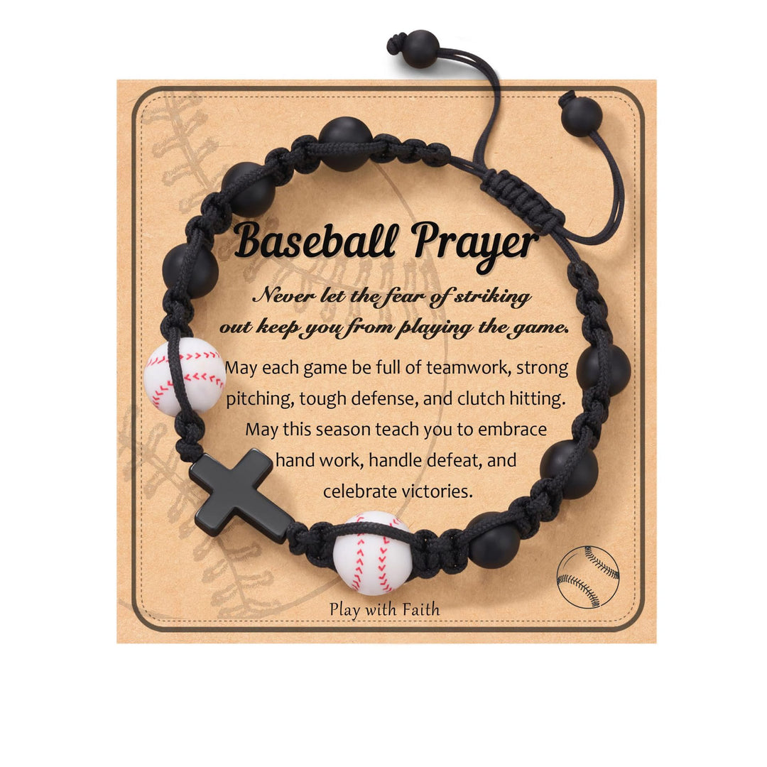 Christianartworkshop Sport-Themed Faith Bracelet: Heartfelt Message Card for Daily Wear - Baseball-Prayer - image 7