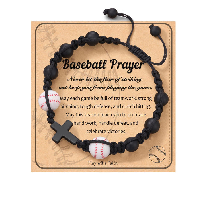 Christianartworkshop Sport-Themed Faith Bracelet: Heartfelt Message Card for Daily Wear - Baseball-Prayer - image 7