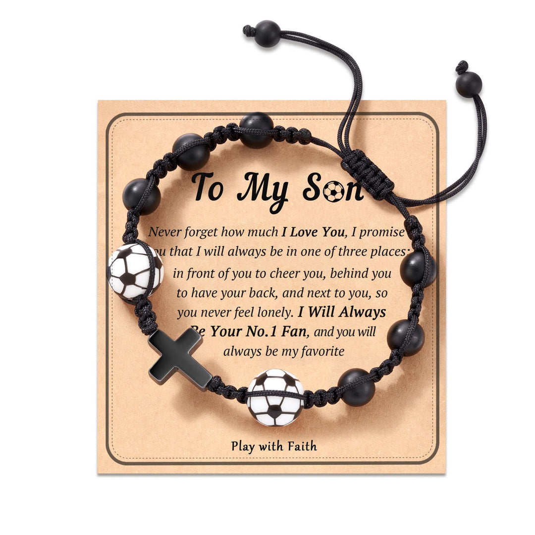 Christianartworkshop Sport-Themed Faith Bracelet: Heartfelt Message Card for Daily Wear - Basketball-Grandson - image 3