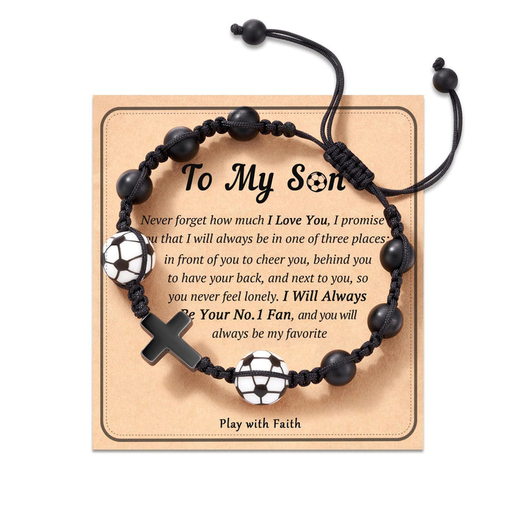 Christianartworkshop Sport-Themed Faith Bracelet: Heartfelt Message Card for Daily Wear - Basketball-Grandson - image 3