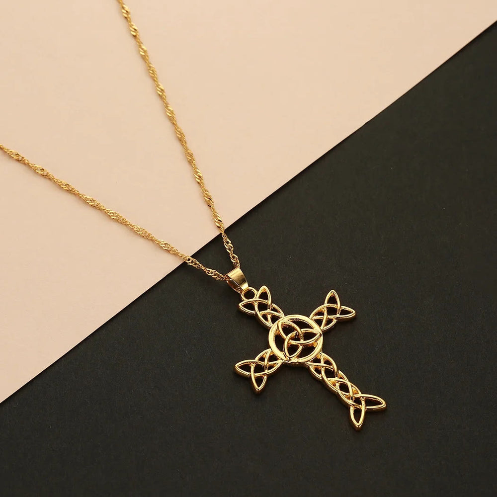 Christianartworkshop Irish Saint Patrick Cross: Tactile Faith Reminder for Daily Routines - Golden - image 1