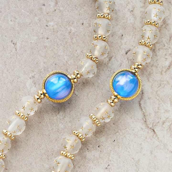 Christianartworkshop White Matte Star & Sea Blue Cat Eye Beads Rosary: Quiet Guide for Daily Devotion - image 7