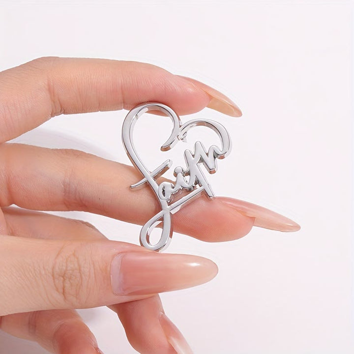 Christianartworkshop Cross & Phrase Lapel Brooch: Divine Faith Token for Clothing - image 6