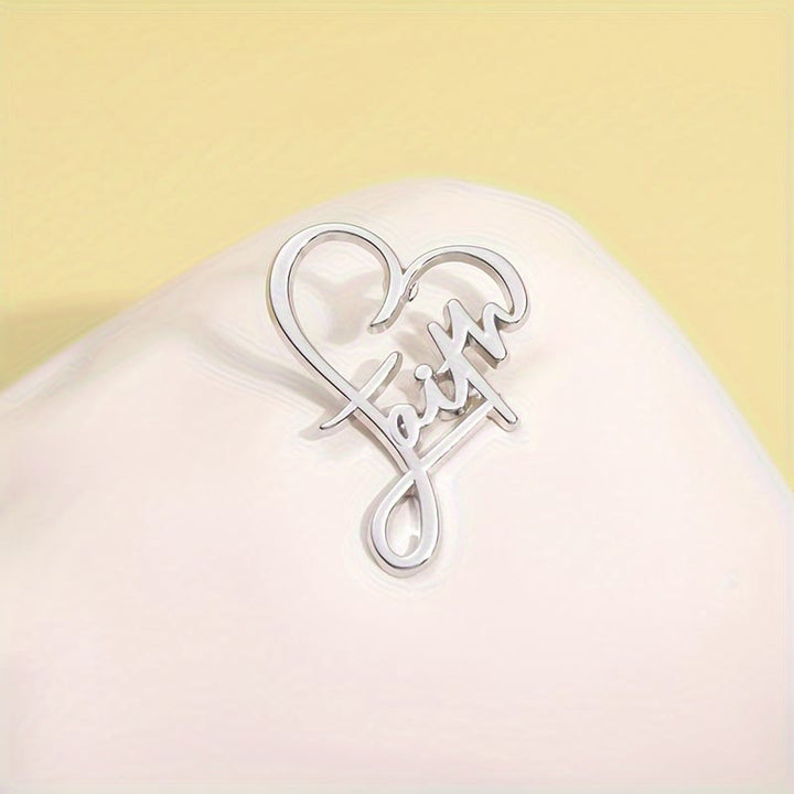 Christianartworkshop Cross & Phrase Lapel Brooch: Divine Faith Token for Clothing - Faith Cross - image 5