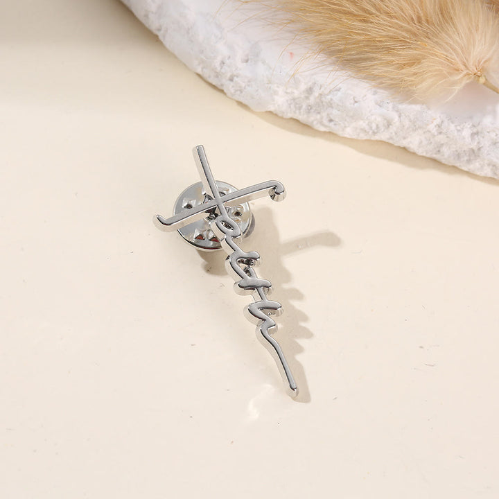 Christianartworkshop Cross & Phrase Lapel Brooch: Divine Faith Token for Clothing - Faith Heart - image 8
