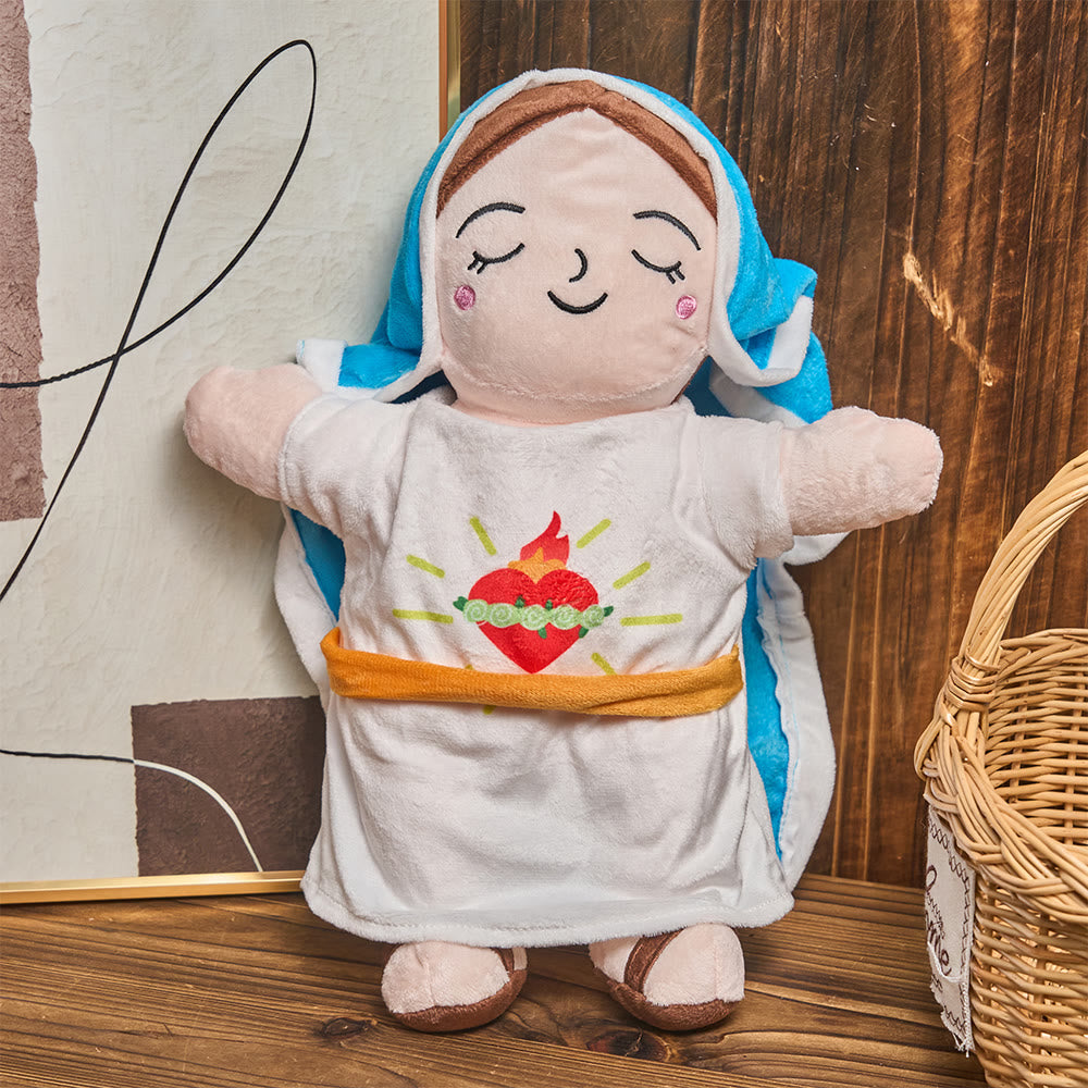 Christianartworkshop Red and Blue Soft Grace Plush Doll with Breathing & Soothing Music - Blue - image 7