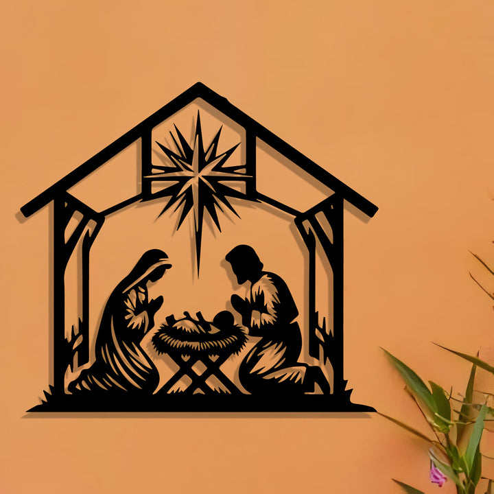 Christianartworkshop Nativity Star Metal Wall Decor: Daily Faith Reminder for Spaces - image 2