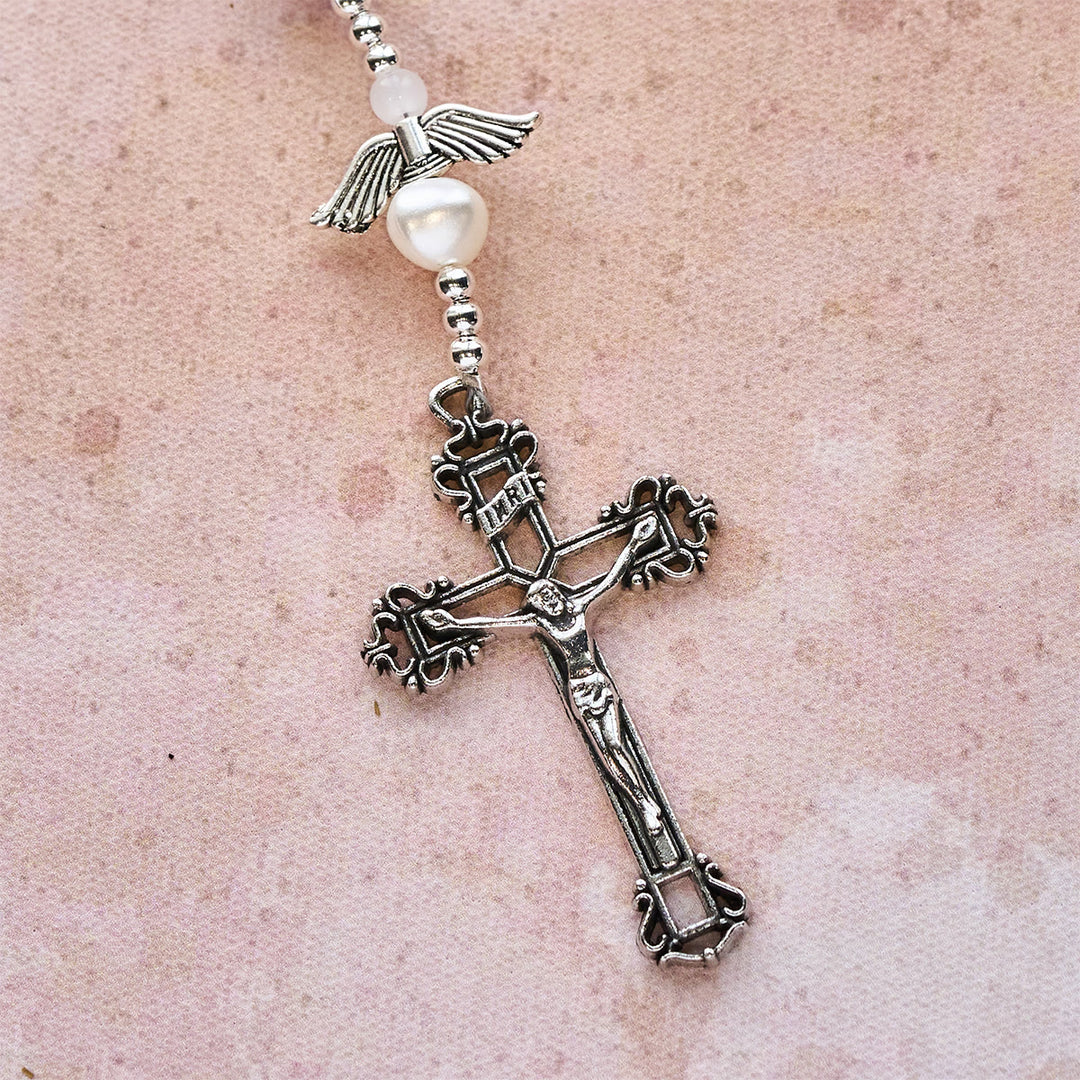 Christianartworkshop Angel-Wreathed Purple Rosary: Let Angels Weave Grace Into Your Prayers - image 9