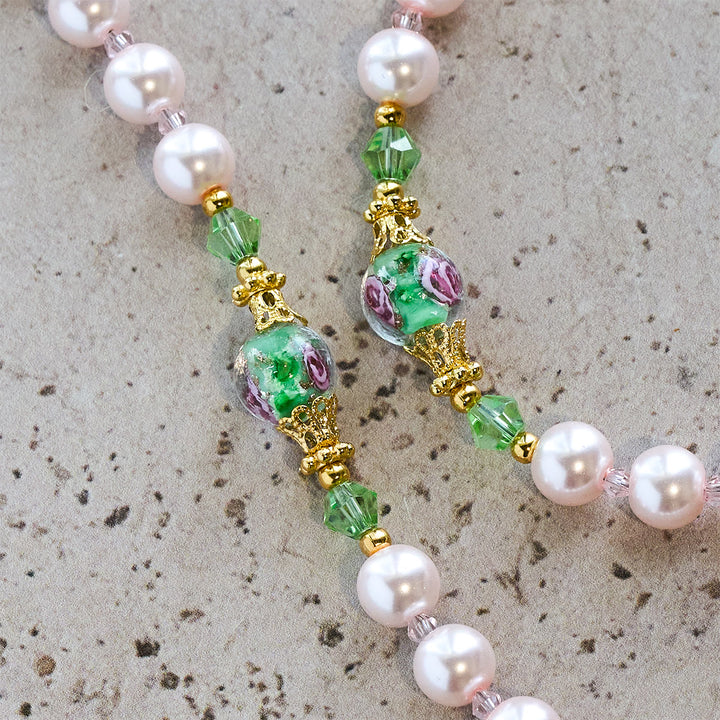 Christianartworkshop Heavenly Pink Beads St. Jude Devotion Rosary with Floral Beads of Sacred Grace - image 9