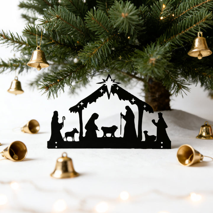 Christianartworkshop Iron Nativity Silhouette: Small Daily Faith Token for Shelves - image 7