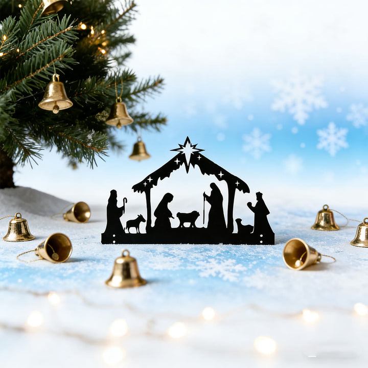 Christianartworkshop Iron Nativity Silhouette: Small Daily Faith Token for Shelves - image 6