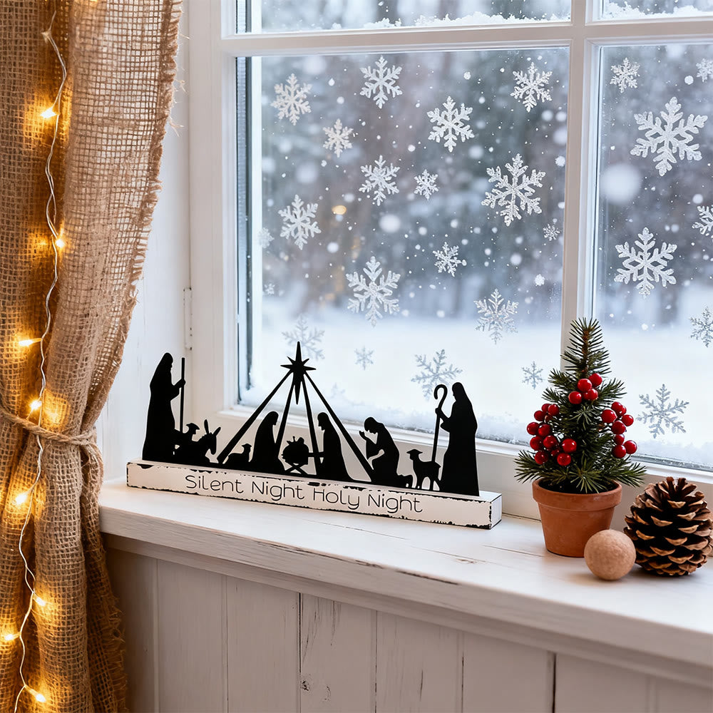 Christianartworkshop Silent Night Iron Nativity: Gentle Grace Token for Holiday Spaces - image 1