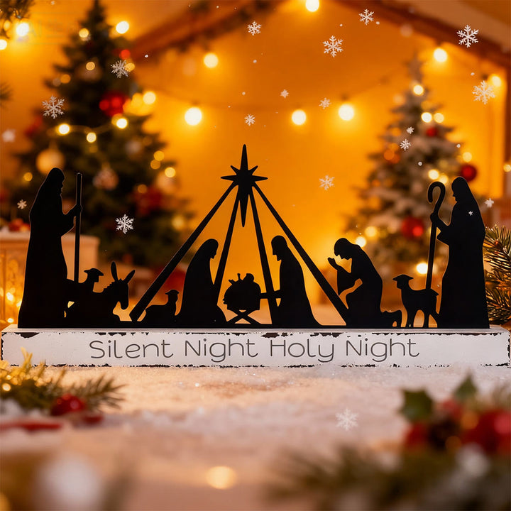 Christianartworkshop Silent Night Iron Nativity: Gentle Grace Token for Holiday Spaces - image 3