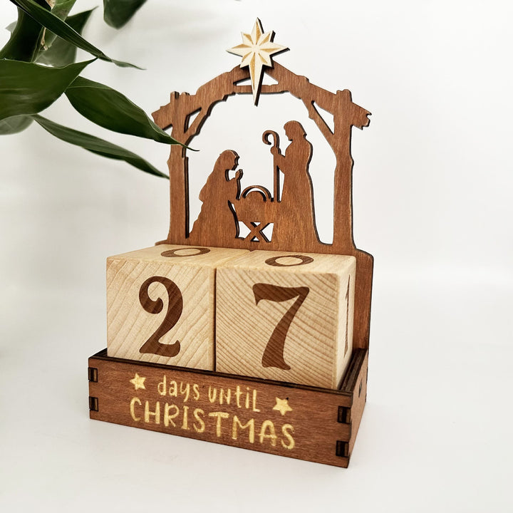 Christianartworkshop Nativity Christmas Block Decor: Cozy Grace Token for Countdowns - image 2