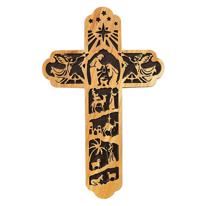 Christianartworkshop Intricate Cross Nativity Hanging Decor: Constant Grace Reminder for Homes - image 2