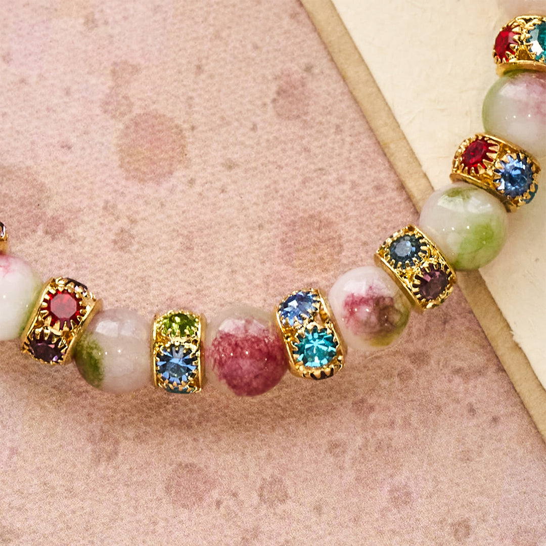 Christianartworkshop Devotional Tourmaline Sparkling Bracelet with Ornate Golden Crucifix - image 8