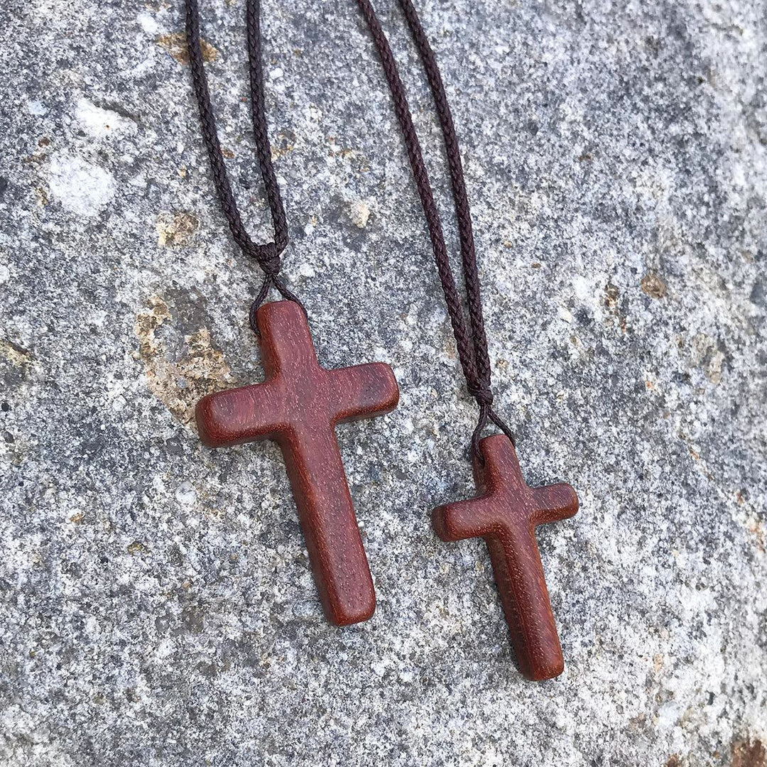 Christianartworkshop Handcrafted Red Sandalwood Cross Necklace — Simple Devotion, Everyday Wear - image 4