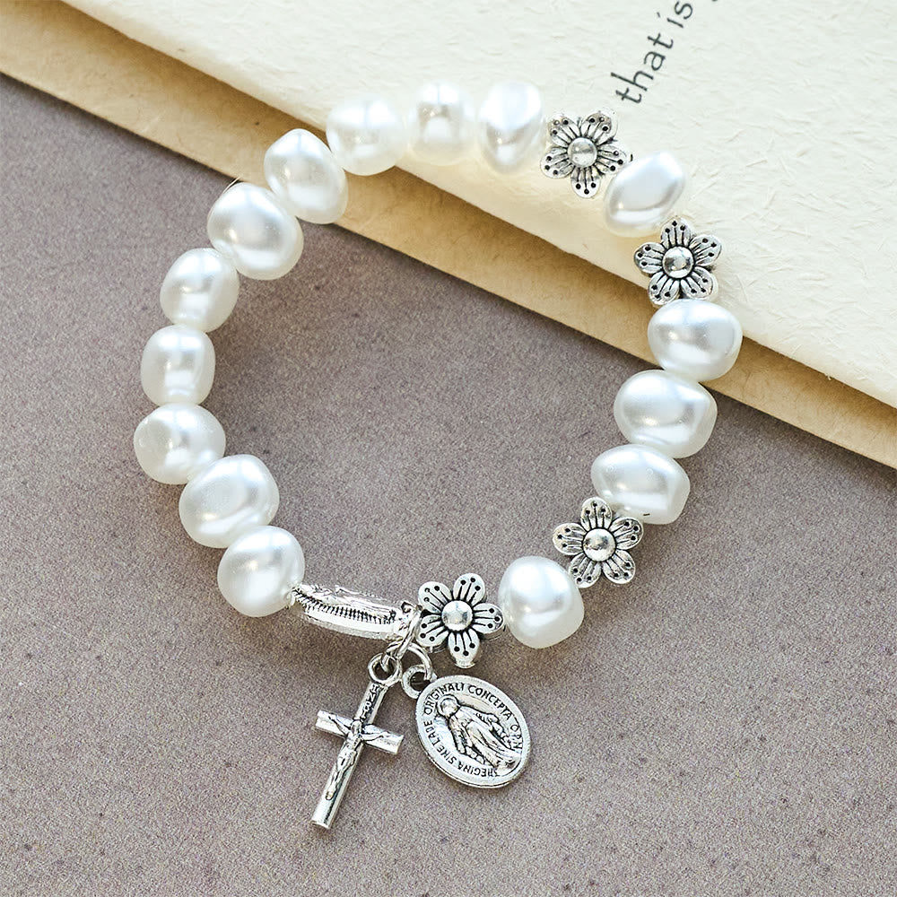 Christianartworkshop Light of Grace Bracelet — Soft Beads with Devotional Charms - image 2