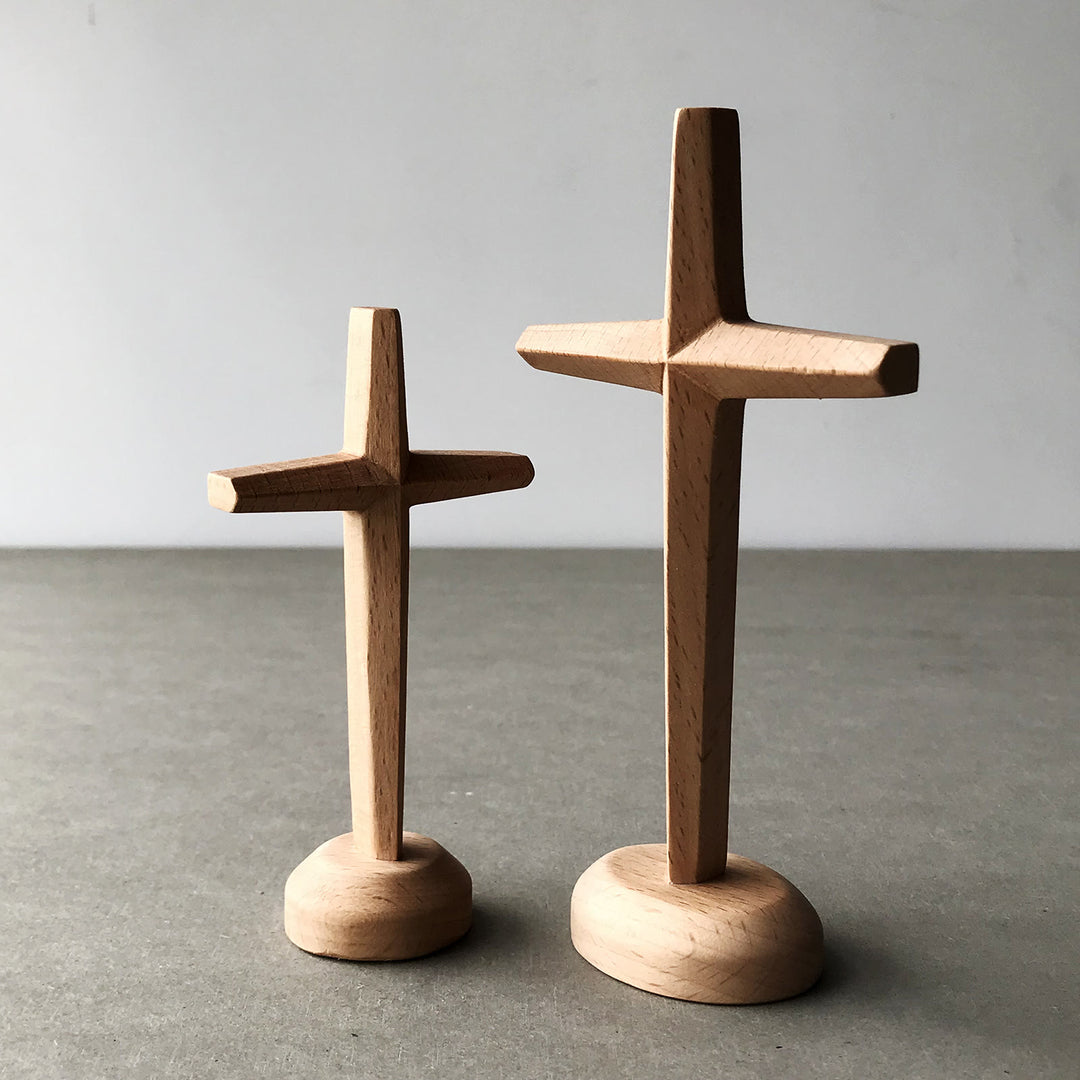 Christianartworkshop Rustic-Modern Merbau Cross on Stand — A Quiet Symbol of Blessing - image 3