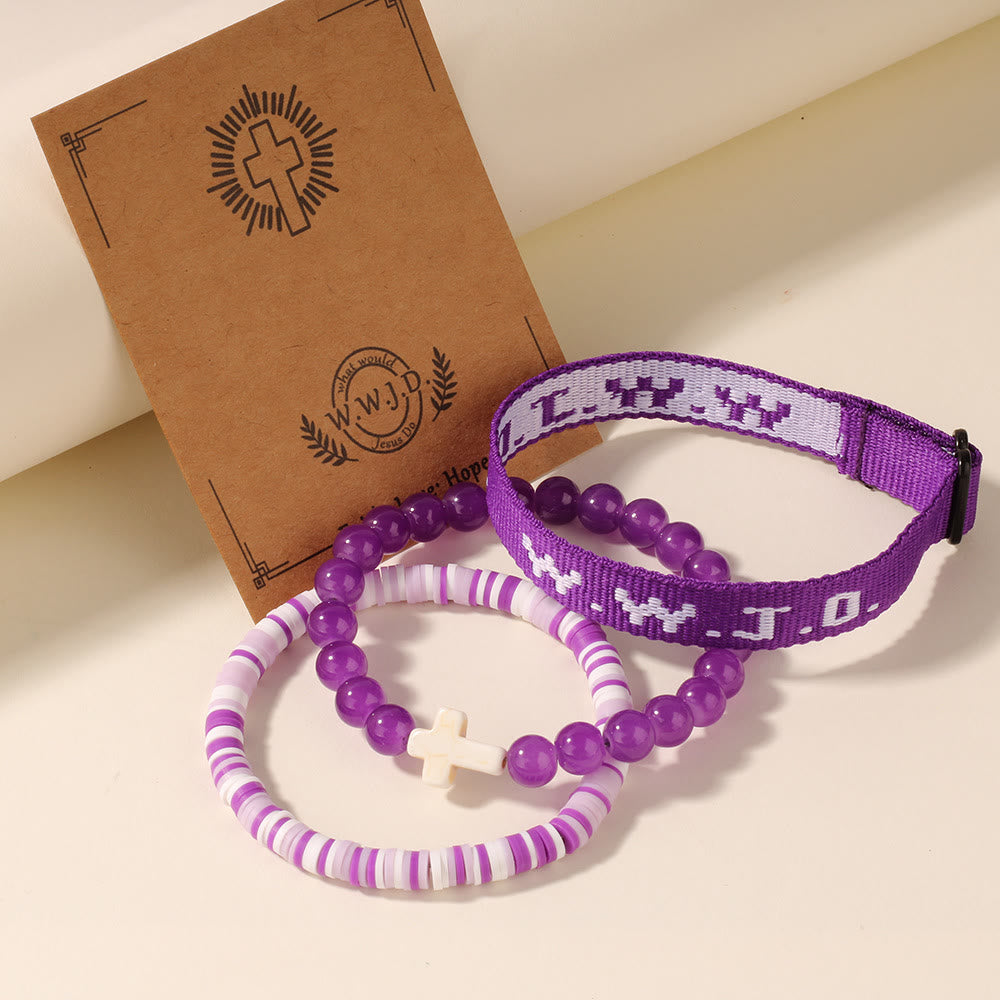Christianartworkshop Faith Prompt Bracelet with Cross Bead & WWJD Card: Gift-Ready Keepsake - image 3