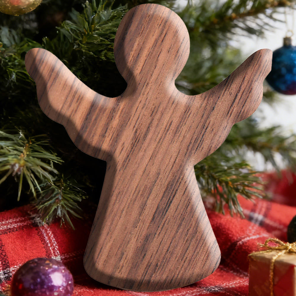 Christianartworkshop Olive & Walnut Angel Keepsake: Customized Grace Token - Black Walnut B - image 7