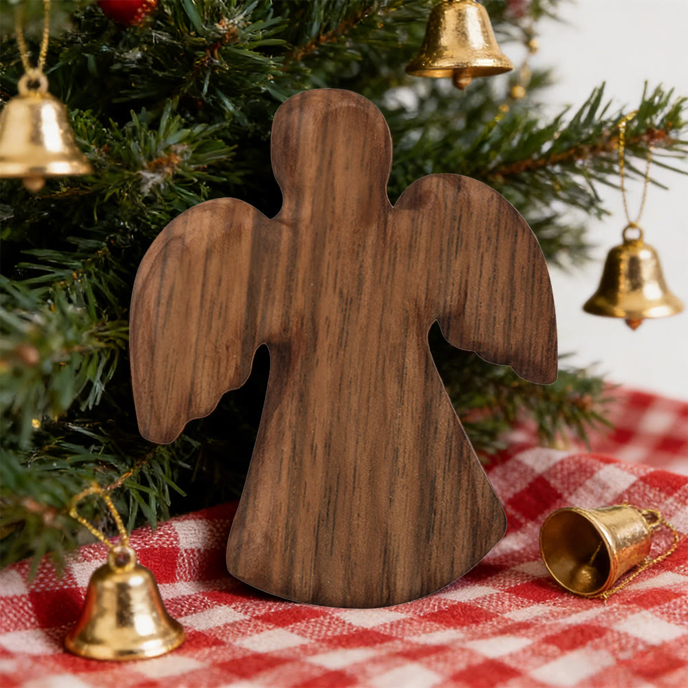 Christianartworkshop Olive & Walnut Angel Keepsake: Customized Grace Token - Black Walnut A - image 6