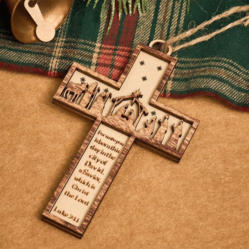 Christianartworkshop Cross Nativity 3D Hanging Ornament: Sacred Story & Scriptural Devotion - image 12