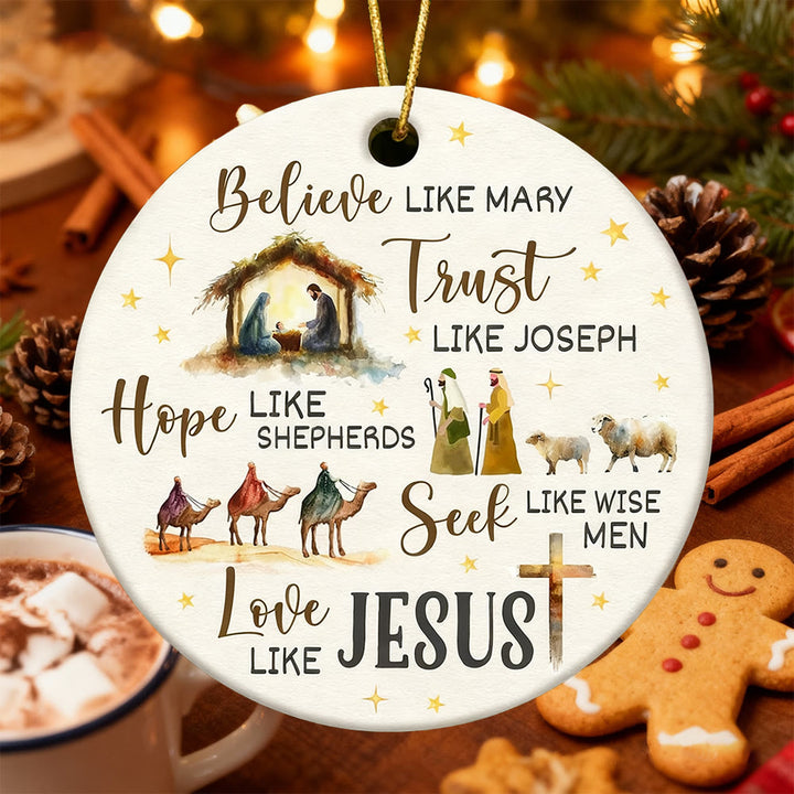 Christianartworkshop Heartfelt Nativity Phrase Ornament: Constant Grace Reminder for Homes - image 4